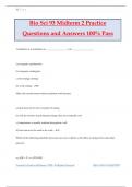 Bio Sci 93 Midterm 2 Practice Questions and Answers 100&percnt; Pass