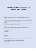 MCB6937 Final Exam Questions And Answers 100&percnt; Verified&period;