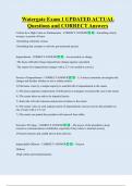 Watergate Exam 1 UPDATED ACTUAL  Questions and CORRECT Answers