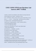 UNIT 4 MNO 3370 Exam Questions And Answers 100&percnt; Verified&period;