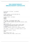 ONS CHEMOTHERAPY IMMUNOTHERAPY CERTIFICATE