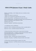 MNO 3370 Quinones Exam 1 Study Guide&period;