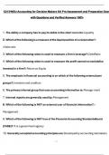 C213 WGU-Accounting for Decision Makers OA Pre-Assessment and Preparation Exam  with Questions and Verified Answers 100&percnt;