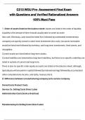 C213 WGU Pre- Assessment Final Exam  with Questions and Verified Rationalized Answers  100&percnt; Must Pass 