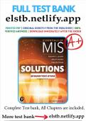 Test Bank for Essentials of Management Information System &lpar;MIS&rpar;&comma; 15th Edition by Laudon &vert;Complete Guide Chapter&vert; Latest Test Bank 100&percnt; Veri&filig;ed Answers