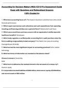 Package deal  for WGU C213 Accounting for Decision Makers study guide Exam Questions and Verified Rationalized Answers 100&percnt; Guaranteed Pass Score