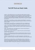 NsG130 Week one Study Guide&period;