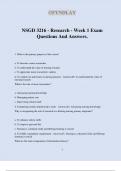 NSGD 3216 - Research - Week 1 Exam Questions And Answers&period;