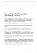 Protocols and their Description Questions & Answers