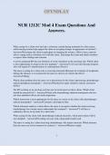 NUR 1212C Mod 4 Exam Questions And Answers&period;