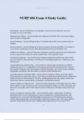 NURP 404 Exam 4 Study Guide&period;
