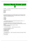 Chima Mock Exam part 3