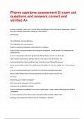 Pharm capstone assessment 2 exam set questions and answers correct and verified A&plus;