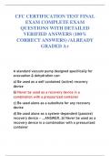 CFC CERTIFICATION TEST FINAL EXAM COMPLETE EXAM QUESTIONS WITH DETAILED VERIFIED ANSWERS &lpar;100&percnt; CORRECT ANSWERS&rpar; &sol;ALREADY GRADED A&plus;