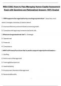 WGU C202&colon; Know to Pass Managing Human Capital Assessment  Exam with Questions and Rationalized Answers 100&percnt; Graded 