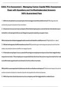 Package deal for WGU C202 Study Guide Managing Human Capital Actual Exam with Questions and Verified Rationalized Answers 100&percnt; Guaranteed Pass all chapters