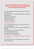 ATI NUTRITION PROCTORED ACTUAL REAL EXAMS' LATEST VERSION QUESTIONS AND ACCURATE DETAILED ANSWERS WITH RATIONALES&vert;ALREADY GRADED A&plus;