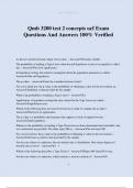 Qmb 3200 test 2 concepts ucf Exam Questions And Answers 100&percnt; Verified
