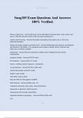 Snug105 Exam Questions And Answers 100&percnt; Verified&period;