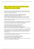 MED-SURG HESI PN QUESTION WITH COMPLETE SOLUTIONS&period;