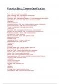 Practice Test- Chemo Certification Exam 2024&sol;2025 Questions With Completed & Verified Solutions&period;