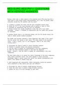 MED-SURG HESI PN QUESTIONS WITH VERIFIED ANSWERS