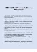 SPHU 1020 Test 1 Questions And Answers 100&percnt; Verified&period;
