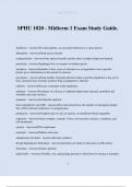 SPHU 1020 - Midterm 1 Exam Study Guide