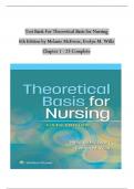 TEST BANK For Theoretical Basis for Nursing&comma; 6th International Edition by Melanie McEwen&semi; Evelyn M&period; Wills&comma; All Chapters 1 - 23&comma; Complete Newest Version &lpar;100&percnt; Verified&rpar;