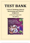 Test Bank For Critical Thinking&comma; Clinical Reasoning&comma; and Clinical Judgment&colon; A Practical Approach 7th Edition by Rosalinda Alfaro-LeFevre&vert;&vert;ISBN NO&colon;10&comma;0275972356&vert;&vert;ISBN NO&colon;13&comma;978-0323581257&vert;&vert;All Chapters&vert;&vert;Complete Guide A&plus;