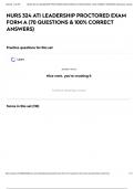 NURS 324 ATI LEADERSHIP PROCTORED EXAM FORM A &lpar;70 QUESTIONS & 100&percnt; CORRECT ANSWERS&rpar;