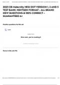 2023 OB Maternity HESI EXIT VERSION 1&comma; 2 AND 3 TEST BANK&colon; NEXTGEN FORMAT - ALL BRAND NEW QUESTIONS & 100&percnt; CORRECT &ndash; GUARANTEED A&plus;