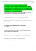 FINANCIAL STATEMENT MODELLING EXAM QUESTIONS AND CORRECT ANSWERS&vert; ACCURATE REAL EXAM WITH FREQUENTLY TESTED QUESTIONS AND RATIONALE&vert;ALREADY A GRADED&vert;GUARANTEED PASS&vert;LATEST UPDATE 2024&sol;2025&period;