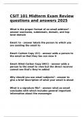 CSIT 101 Midterm Exam Review questions and answers 2025&period;
