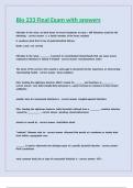 Bio 233 Final Exam with answers