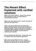 The Mozart Effect Explained with verified solutions&period;