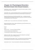 Chapter 15&colon; Physiological Disorders Revision Exam And Actual Answers&period;