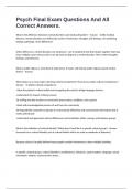 Psych Final Exam Questions And All Correct Answers&period;