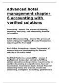 advanced hotel management chapter 6 accounting with verified solutions&period;