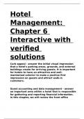 Hotel Management Chapter 6 Interactive with verified solutions