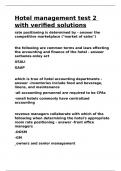 Hotel management test 2 with verified solutions