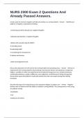 NURS 2300 Exam 2 Questions And Already Passed Answers&period;