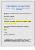 MINNESOTA POST TEST LATEST VERSION 2024-2025 COMPLETEQUESTIONS AND CORRECT DETAILED ANSWERS &lpar;VERIFIED ANSWERS&rpar; &vert;ALREADY GRADED A&plus;&vert;&vert;BRAND NEW&period;