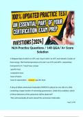NLN Practice Questions &sol; 148 Q&A&sol; A&plus; Score Solution 