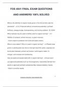 FOS 4041 FINAL EXAM QUESTIONS AND ANSWERS 100&percnt; SOLVED