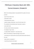 FOS Exam 3 Question Bank with 100&percnt; Correct Answers &vert; Graded A&plus;