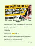NLN Practice Questions &sol; 148 Q&A&sol; A&plus; Score Solution 