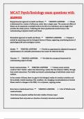 MCAT Psych&sol;Sociology exam questions with answers