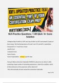 NLN Practice Questions &sol; 148 Q&A&sol; A&plus; Score Solution 
