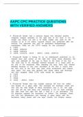 AAPC CPC PRACTICE QUESTIONS WITH VERIFIED ANSWERS&period;